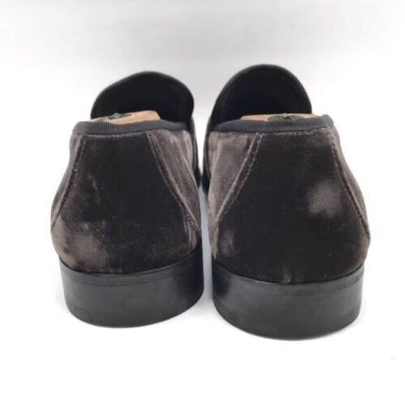 Salvatore Ferragamo Mens Velvet Slip On Loafers Size 8.5 Brown - Picture 5 of 9
